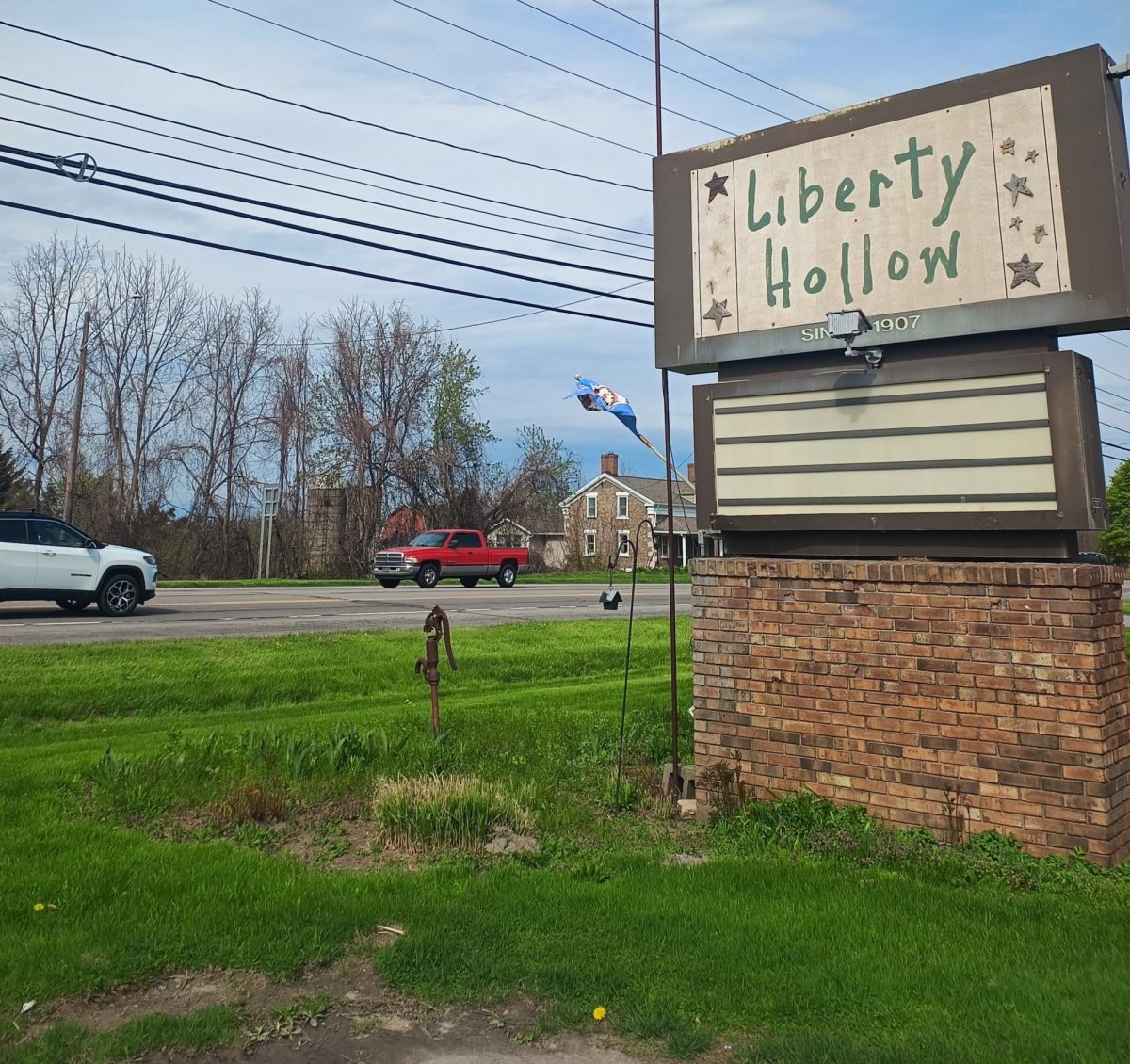 The sign on the main West Ridge Road in Spencerport, N.Y. (Olivia Robinson/ Canalside Chronicles) 