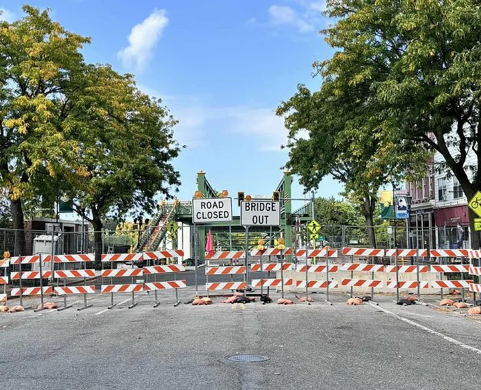 Lift Bridge closed for construction on Main Street, Brockport, N.Y. on Thursday, Sept. 18, 2025. (Photo Credit: Sharvani Regmi)