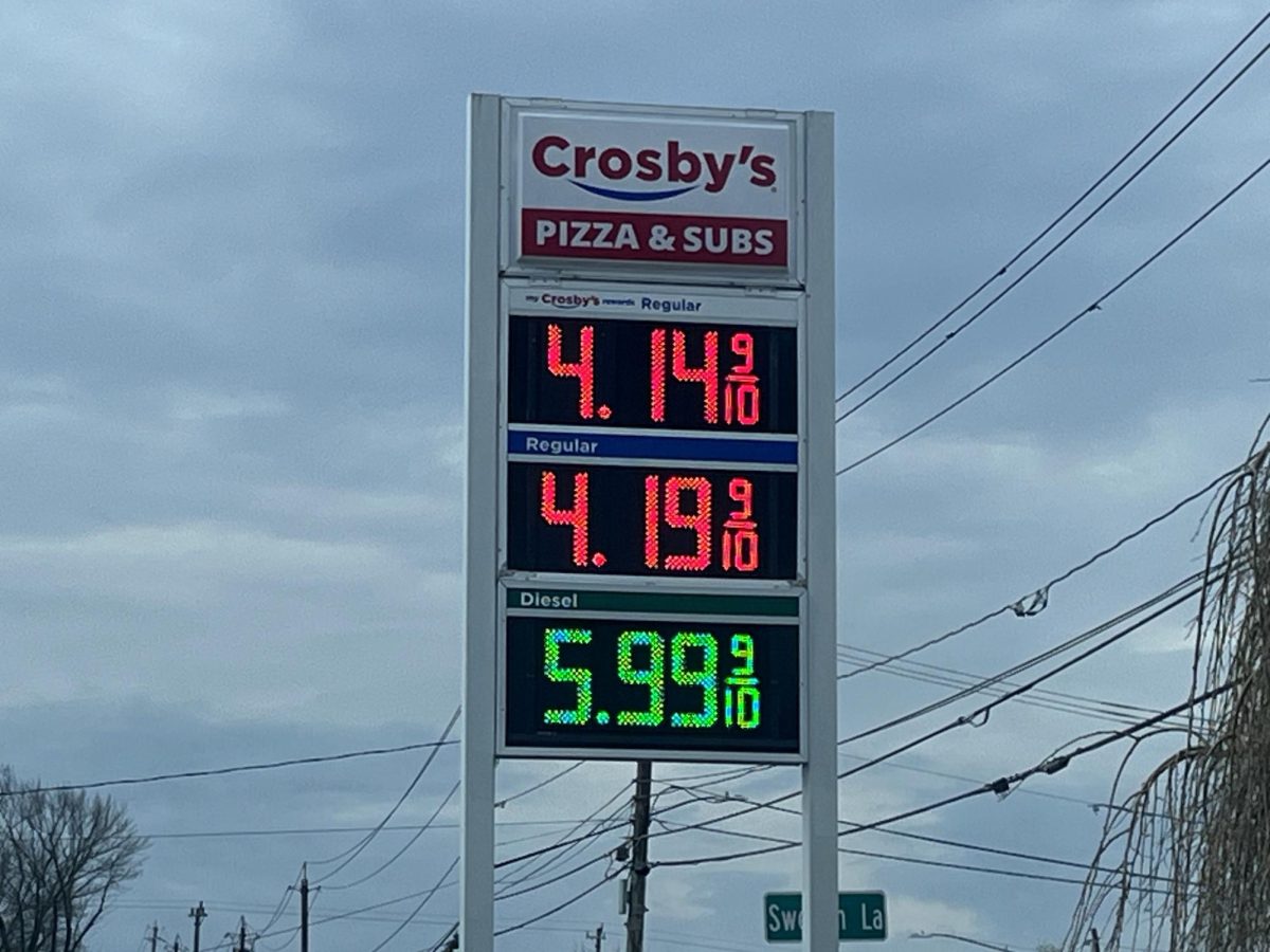 Crosby's gas station in Brockport, NY. (April 16.)